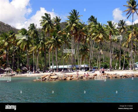 Soufriere beach in St Lucia the West Indies Stock Photo - Alamy