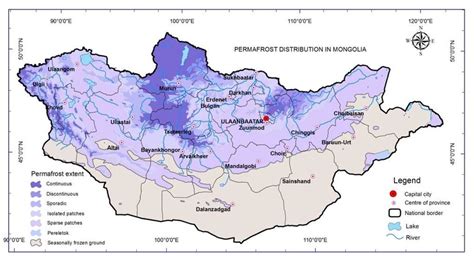 Permafrost Distribution In Mongolia In Year Gravis Et Al