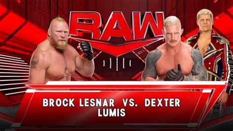 WWE 2K23 Brock Lesnar Vs Dexter Lumis YouTube