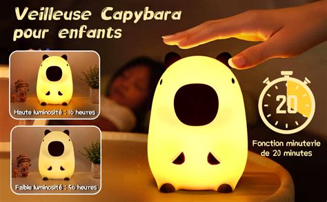 Capybara Veilleuse Enfants Capybara Touch Control Lampe De Chevet