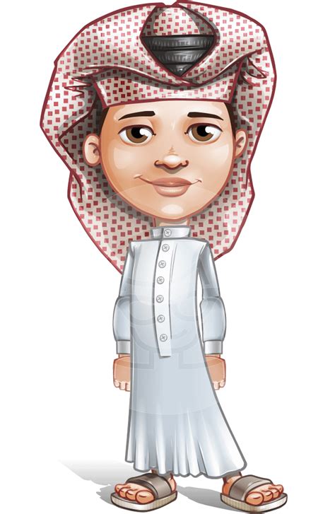 Little Muslim Boy Cartoon Vector Character Aka Nabil Graphicmama