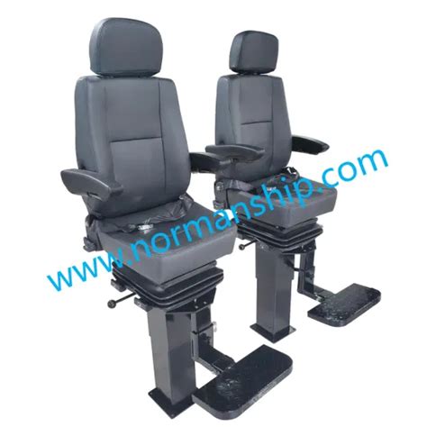 Aluminum Pilot Chair With Rail China Marine Ship Boat Pu Captain Chair