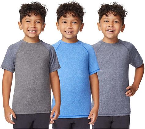 Amazon.com: 32 Degrees Youth Boy's 3 Pack Short Sleeve Raglan Tee (Navy/Dk Grey/Princess Blue ...