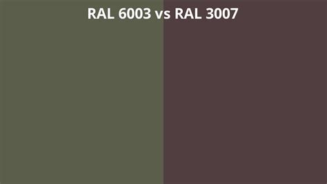 Ral 6003 Vs 3007 Ral Colour Chart Uk