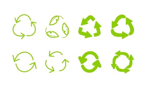 Green Recycle Arrow Icons Stock Vector Image By Vectortatu