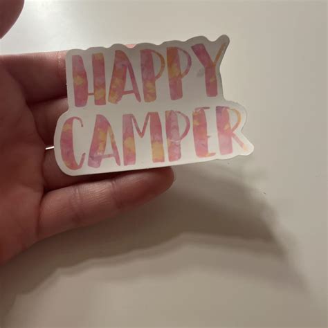 Happy Camper Sticker Visco Girl Aesthetic Y2k Depop