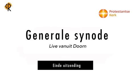 Synode Protestantse Kerk Nederland Youtube