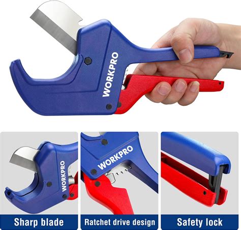 Buy Workpro Ratchet Pvc Pipe Cutter Tool Cuts Up To Pex Pvc