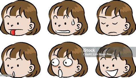 Vector Cartoon Kids Action Emoji Life Set Stock Illustration - Download ...