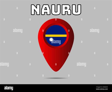 La bandera nacional de la República de Nauru los colores originales y