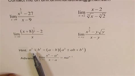 Limits Level Examples With Difference Of Cubes Iit Jee Ap Calculus