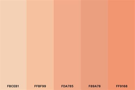 Peach Procreate Palette 30 Hex Color Codes Instant 44 Off