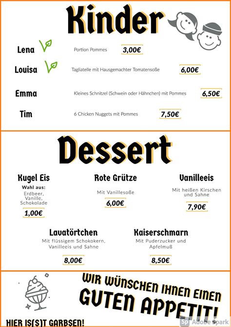 Speisekarte von Gaststätte Zur Eiche restaurant Garbsen