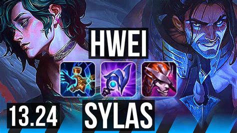 Hwei Vs Sylas Mid 11110 Godlike Kr Master 1324 Youtube