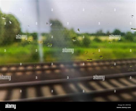 Train window rain hi-res stock photography and images - Alamy