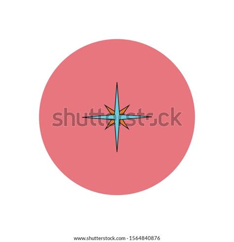 Vector Compass Symbol Icon Formed Simple Stock Vector Royalty Free 1564840876 Shutterstock