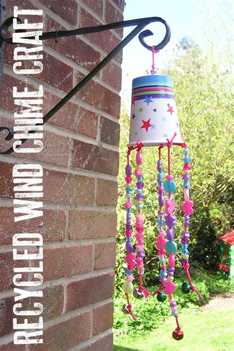 Recycled Wind Chime Craft Wind Chimes Craft Spring Crafts Crafts