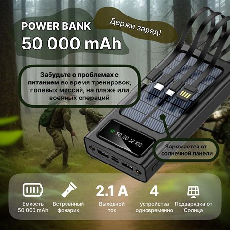 Внешний аккумулятор Power Bank D I для телефона зарядное устройство