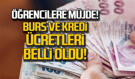 Rencilere M Jde Burs Ve Kredi Cretleri Belli Oldu