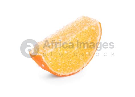 Tasty orange jelly candy isolated on white: Stock Photo | Download on ...