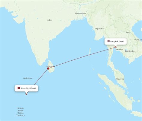 All Flight Routes From Gan Island To Bangkok Gan To Bkk Flight Routes