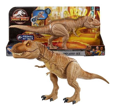 Dinossauro Tiranossauro Rex Rugido Jurassic World Mattel