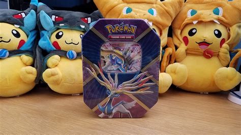 Opening A Pokemon Tcg Shiny Xerneas Ex Kalos Tin Youtube