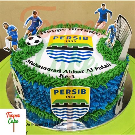 Jual Topper Cake Persib Sepak Bola Gratis Tambah Nama Usia Dan Foto