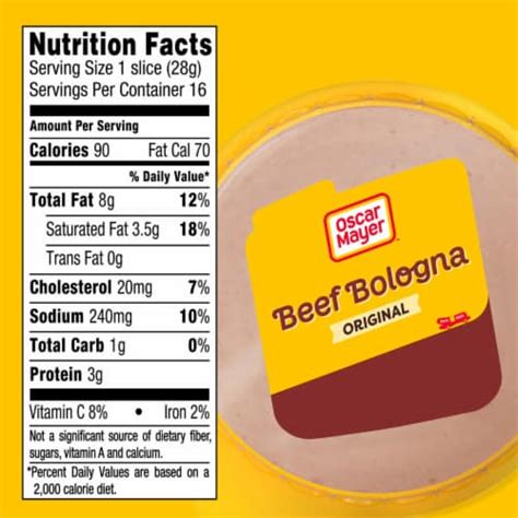 Oscar Mayer Beef Bologna Sliced Lunchmeat 16 Oz Qfc