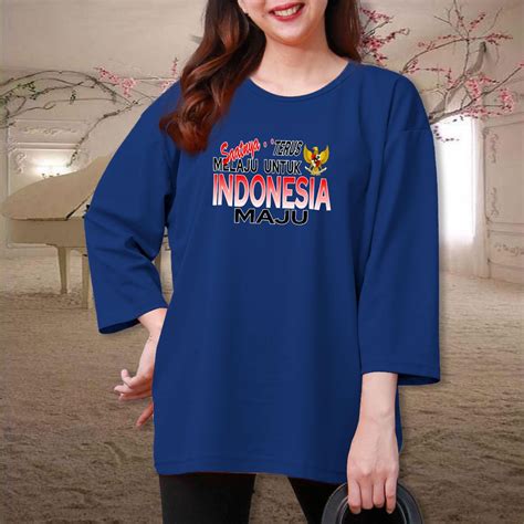 Jual Atasan Baju Kaos Wanita Dewasa Jumbo Oversize Kekinian Lengan 34