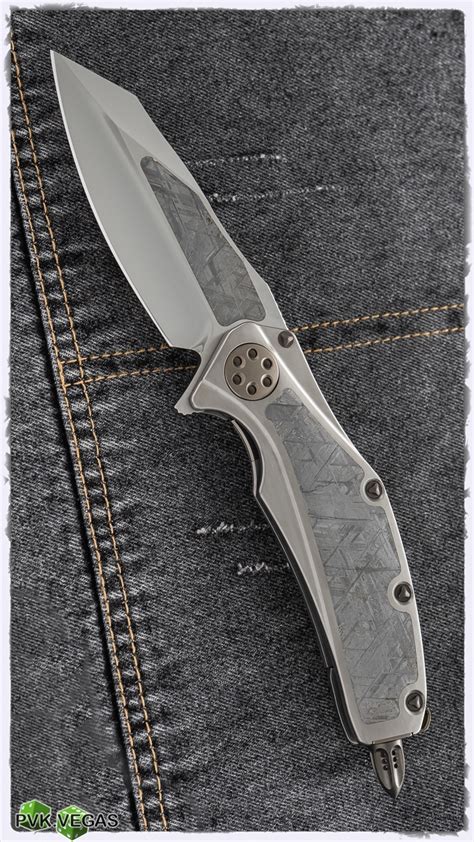 Marfione Custom Super Matrix Titanium Meteorite Inlay