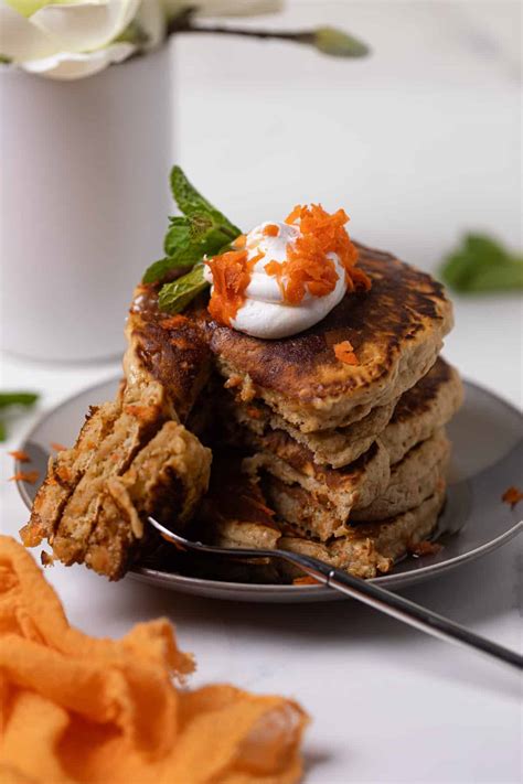 Easy Vegan Carrot Cake Pancakes Orchids Sweet Tea