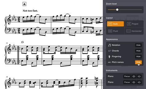 Showing pitch names | Soundslice help | Soundslice