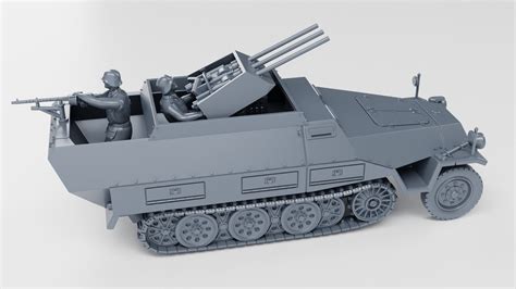 Half-track Sd.Kfz.251/21 Ausf.D Fliegerabwehr Schutzenpanzerwagen ...