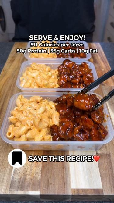 High Protein Honey BBQ Chicken Mac Cheese Meal Prep Recetas De