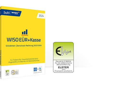 WISO EÜR Kasse 2024 Einnahmen Überschuss Rechnung 2023 2024 für