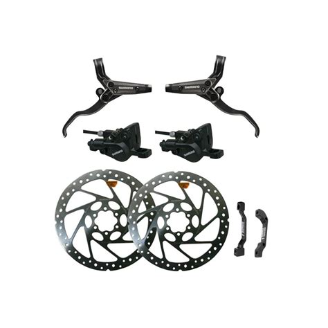 New Shimano Alivio Br M446 Hydraulic Disc Brake Set Front And Rear 160mm