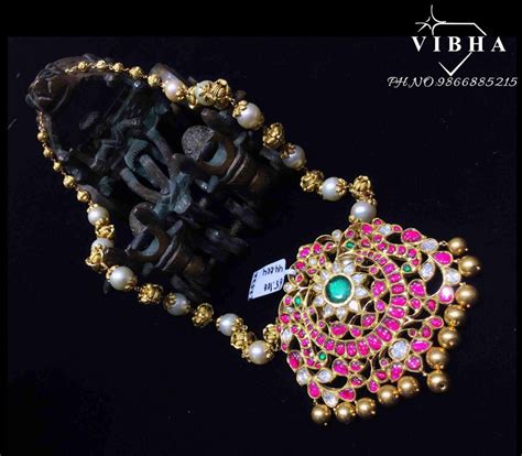 Nakshi Balls Necklace With Kundan Pendant Indian Jewellery Designs