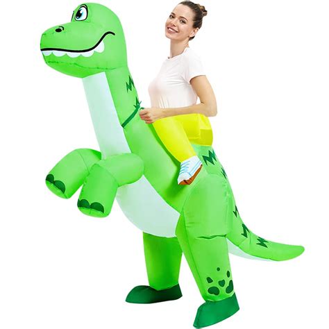 Dinosaur Costume Inflatable Diplodocus Costume Adult Ride On Dino Suit T Rex Blow