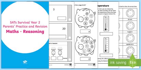 Sats Survival Y2 Maths Reasoning Practice And Revision Booklet