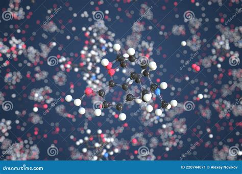 Mol Cula De Code Na Modelo Molecular Conceptual Renderizado D