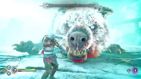 Kratos Vs Garm Wolf Boss Fight God Of War Ragnarok Youtube