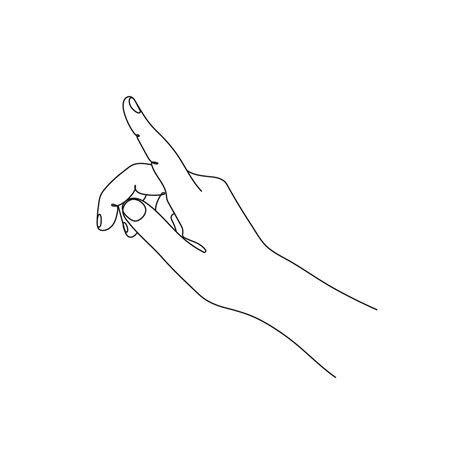 Contour Hand Line Drawing Idesas 8
