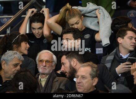 Kendall Jenner And Gigi Hadid Watch From The Stands French Ligue