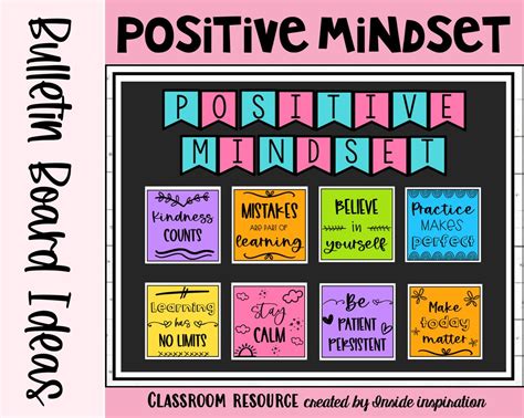 Colorful Positive Mindset Posters Growth Mindset Posters - Etsy