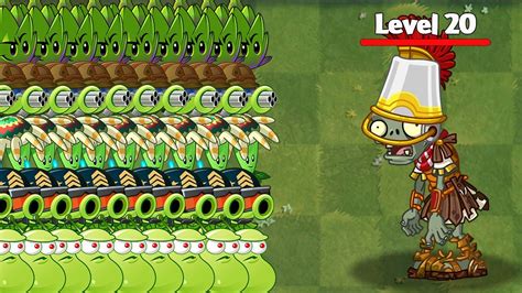 Pvz 2 Challenge 50 Plants Max Level Power Up Vs Roman Buckethead