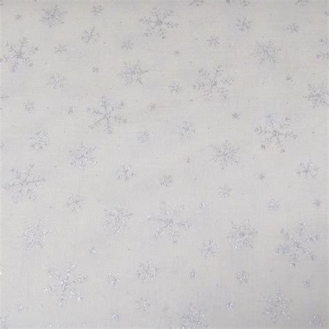 Silver Metallic Snowflakes Cotton Fabric By The Yard Etsy