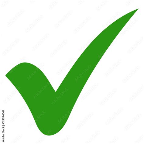 Green Check Tick Mark Sign Stock Vector Adobe Stock