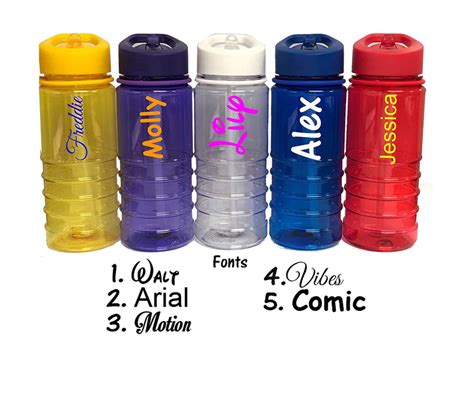 Personalised Custom Bespoke Childrens Kids Water Bottle Etsy Uk