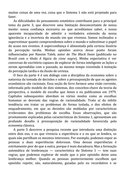 Rápido E Devagar Duas Formas De Pensar Daniel Kahnemanpdf